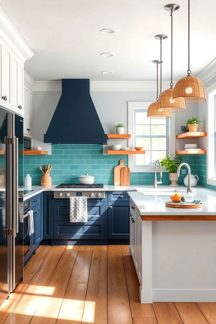 Nautical Color Palette - Coastal Kitchen Ideas for a Light, Airy Cooking Space