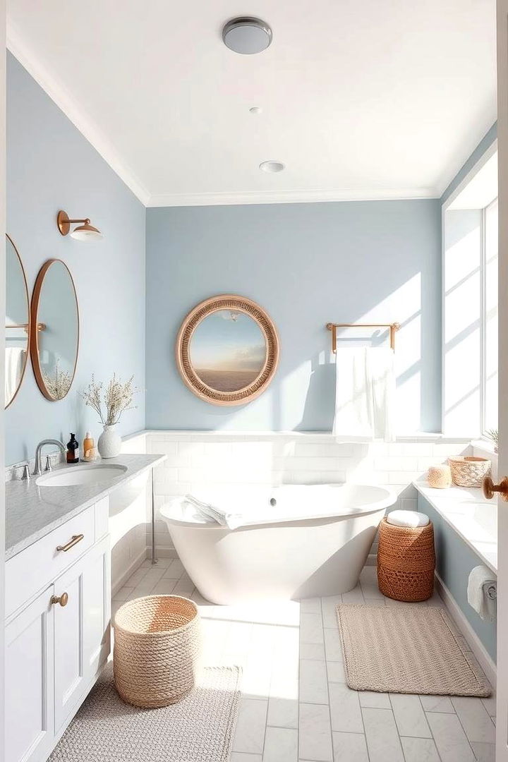 Ocean Inspired Color Palette - Coastal Bathroom Ideas for a Serene Spa Retreat