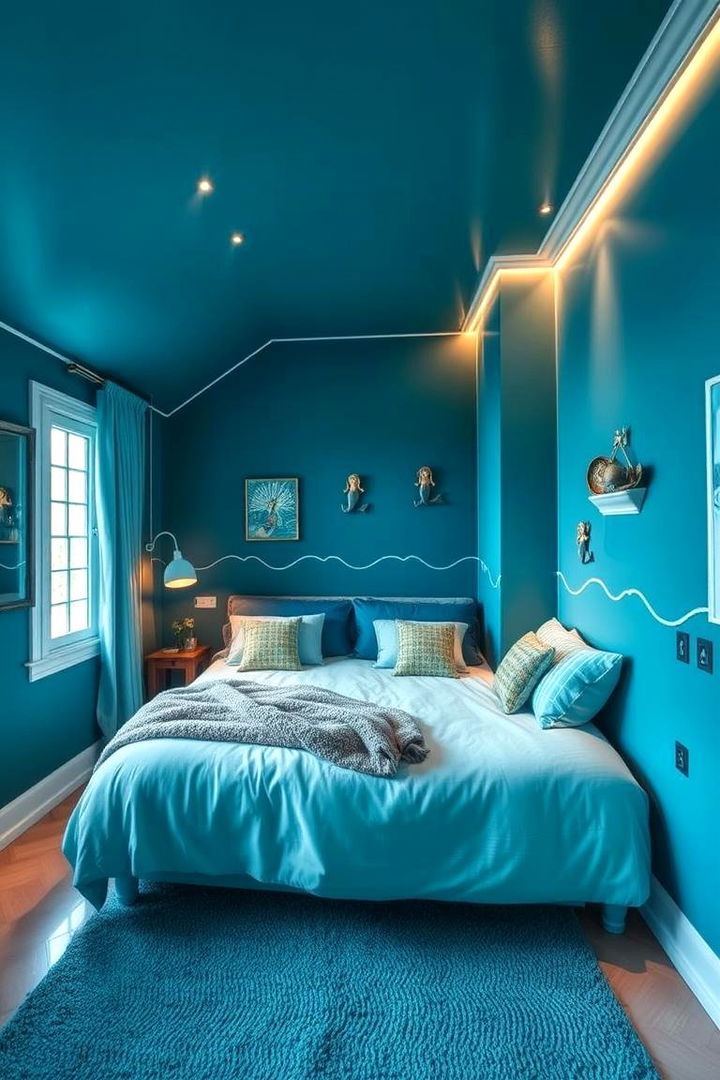 Oceanic Color Palette Inspiration - Mermaid Bedroom Ideas: Enchanting Underwater-Inspired Decor