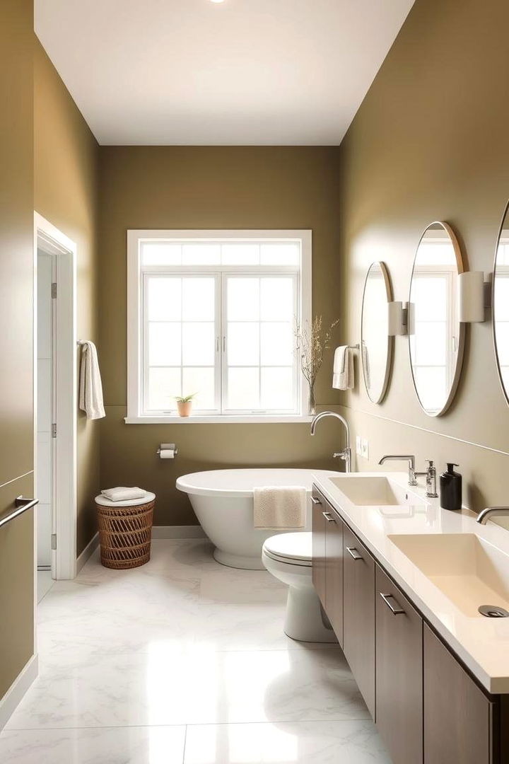 Olive Green Walls Bold and Serene Designs - Olive Green Bathroom Designs for a Serene Retreat