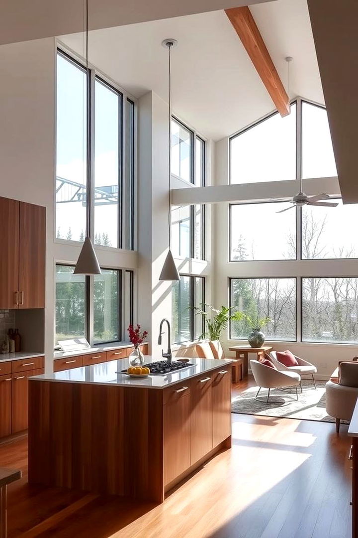 Open Layout Harmony - Split-Level Kitchen Designs for Modern Homes