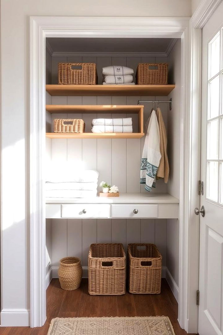 Open Shelves Display - Smart Hall Closet Organization Strategies