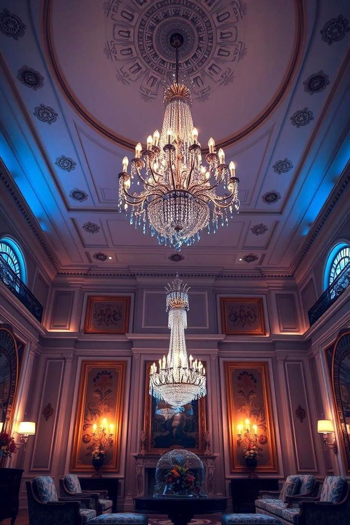 Opulent Statement Lighting - Luxury Living Room Design Ideas for Elegant Spaces