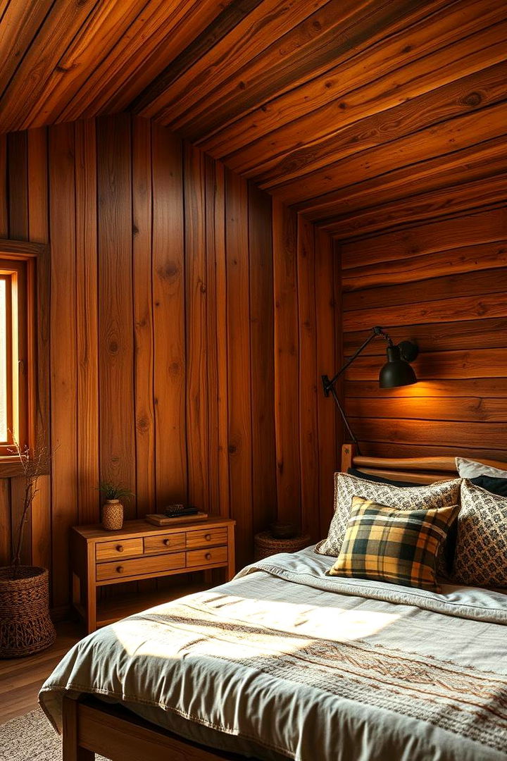 Organic Wooden Accents - Earthy Bedroom Design Ideas for Natural Serenity