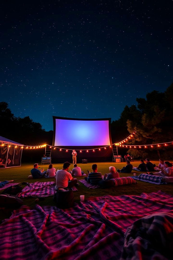 Outdoor Movie Night Setup - Backyard Entertainment Ideas for Outdoor Fun & Gatherings