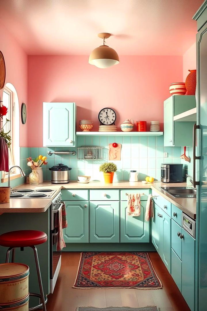 Pastel Color Schemes for a Retro Vibe - Vibrant 1980s Kitchen Ideas for Retro Renovations