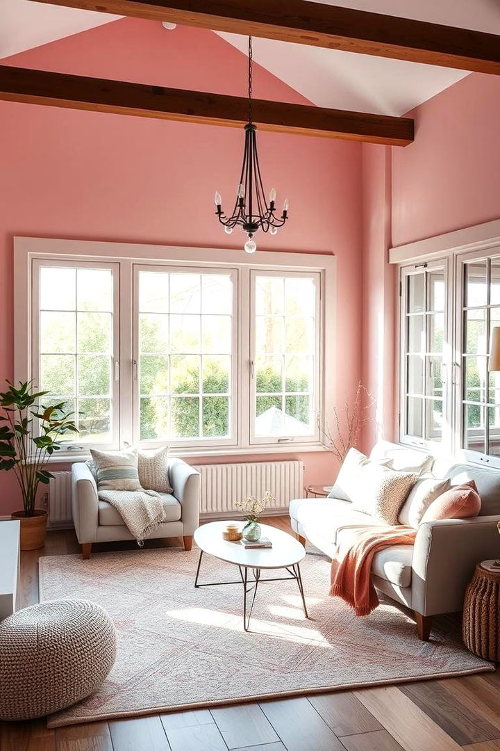 Pastel Elegance in Pink and Grey - Pink & Grey Living Room Ideas for Modern Elegance