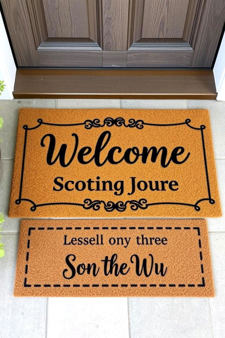 Personalized Welcome Message Mat - Front Door Mat Ideas for Year-Round Welcome