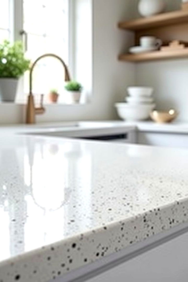 Quartz Brilliance - Functional Laundry Room Countertop Ideas for Efficiency