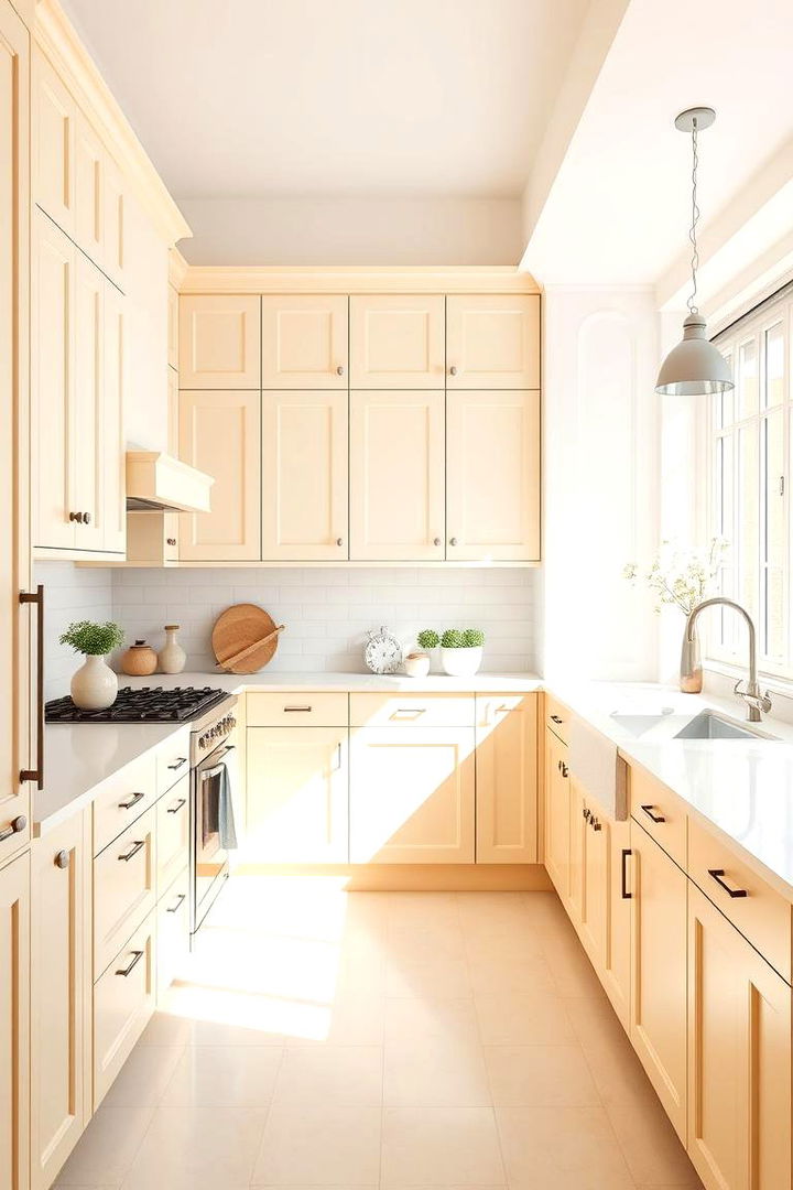 Radiant Cabinetry Charm - Pale Yellow Kitchen Ideas for a Sunny, Welcoming Vibe
