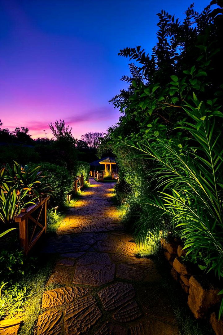 Radiant Pathway Lights - Magical Garden Lighting Ideas for Evening Ambiance