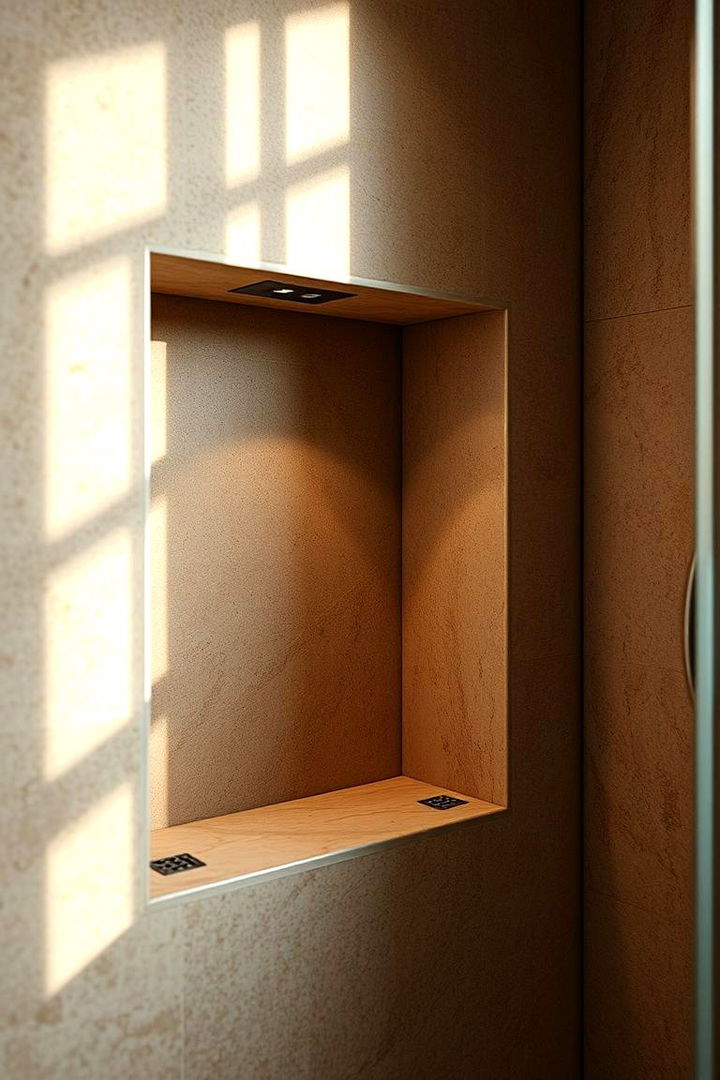 Recessed Stone Accents - Shower Niche Ideas for Organized Bathroom Storage