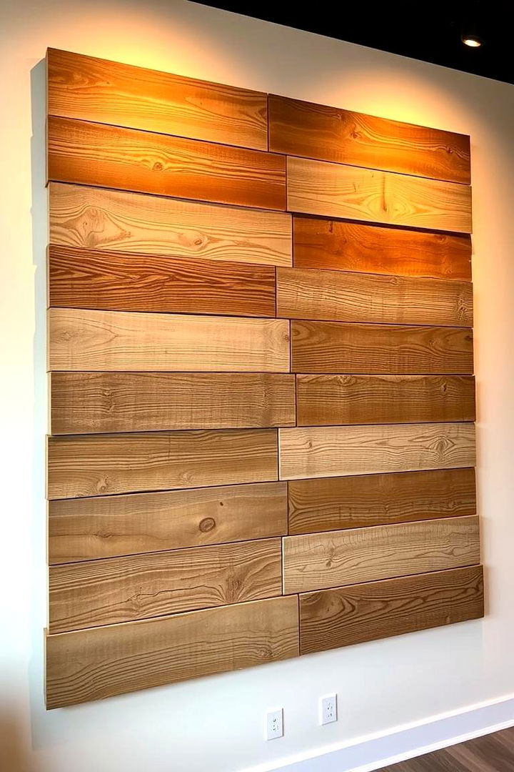 Reclaimed Wood Art Display - Rustic Wall Decor Ideas for Farmhouse-Style Homes