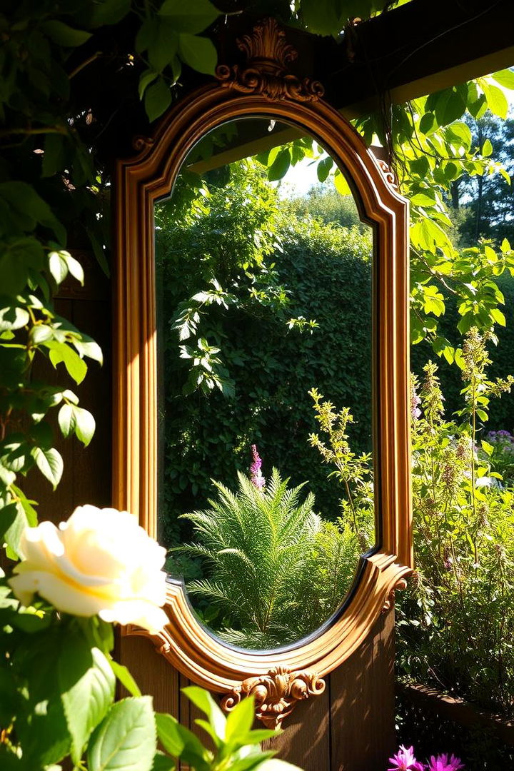 Reflecting Natural Beauty - Clever Garden Mirror Ideas to Expand Small Spaces