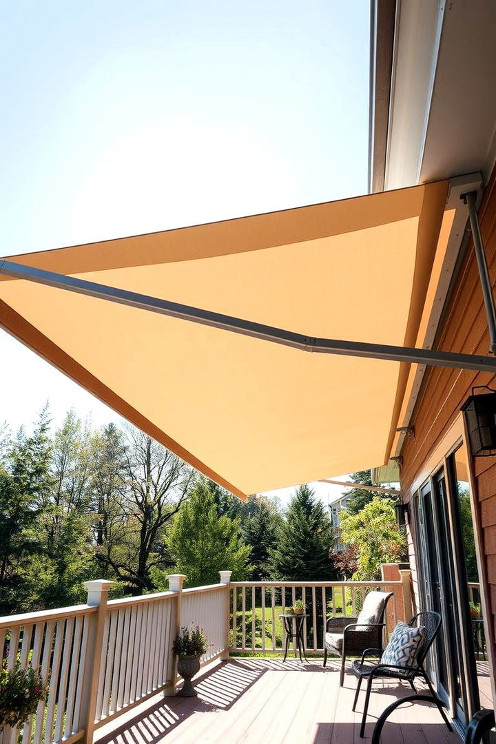 Retractable Fabric Awning - Deck Awning Ideas for Shade and Style