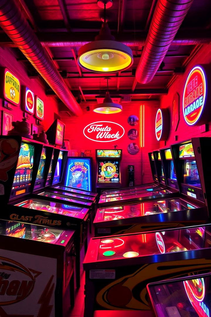 Retro Arcade Haven - Game Room Ideas for Entertainment-Focused Home Spaces