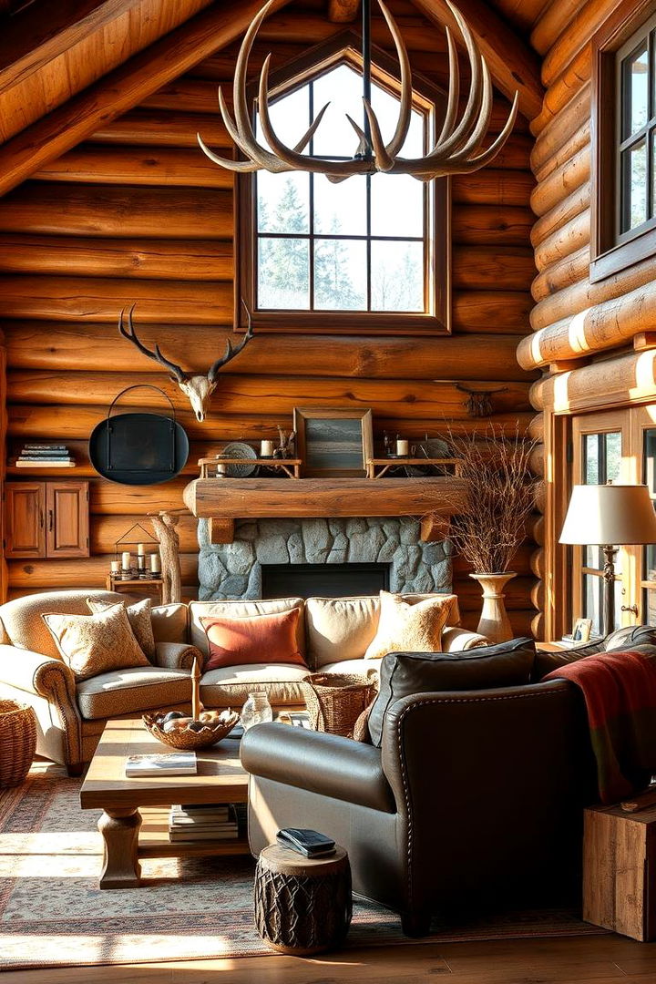 Rustic Antler Accents - Hunting Man Cave Ideas for Adventure Enthusiasts