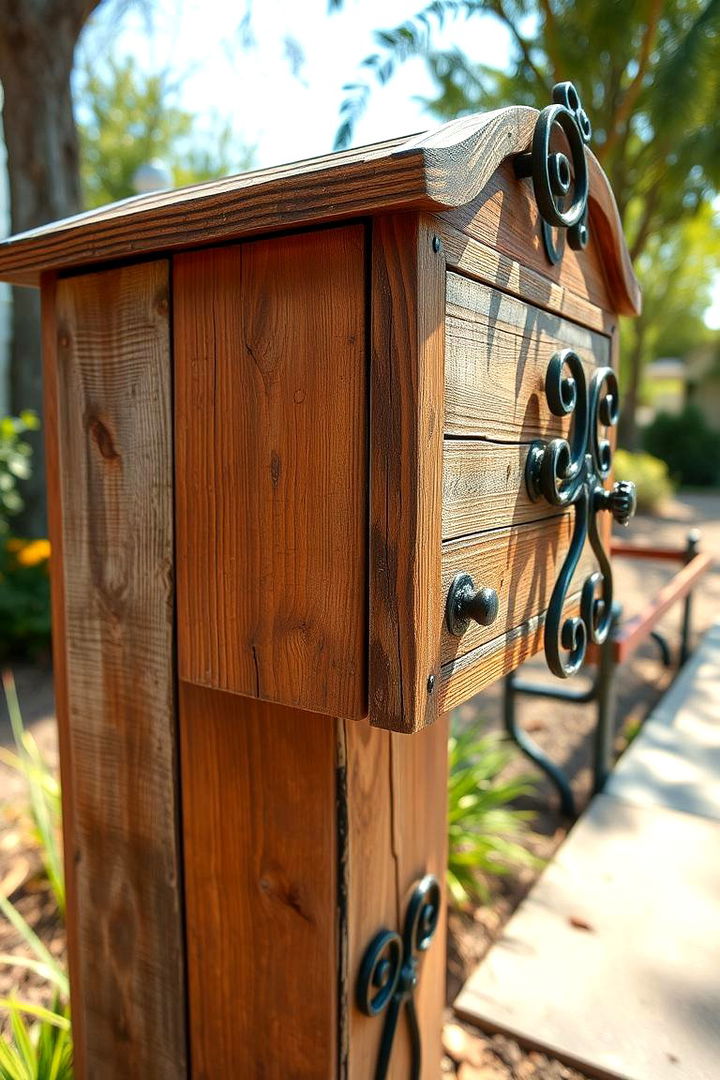 Rustic Charm Mailbox Post - Sturdy Mailbox Post Ideas for Security and Style