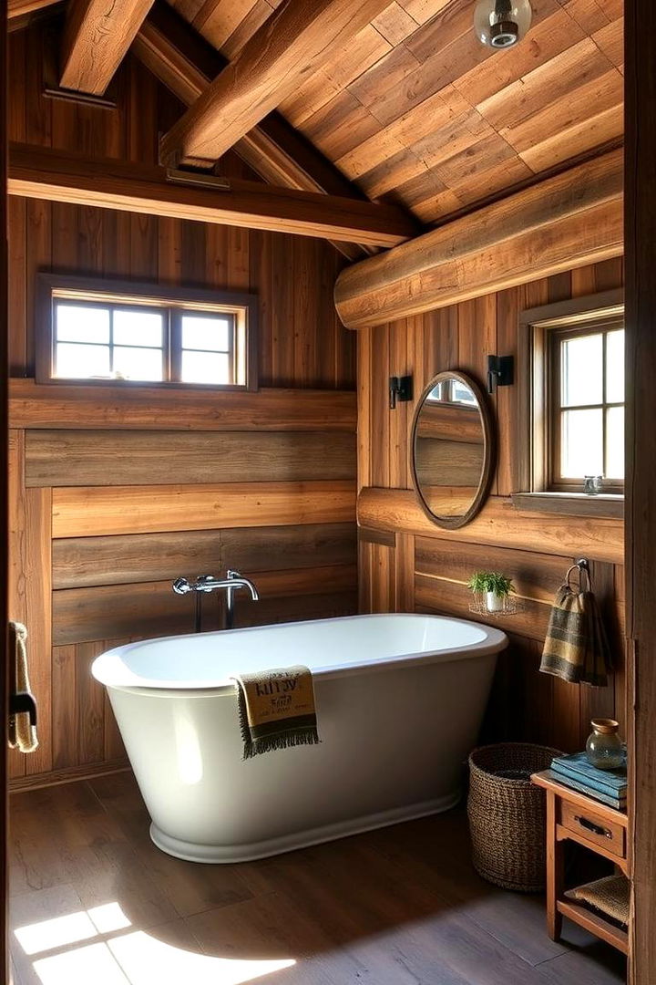Rustic Charm Meets Modern Luxury - Barndominium Bathroom Ideas with Industrial Charm