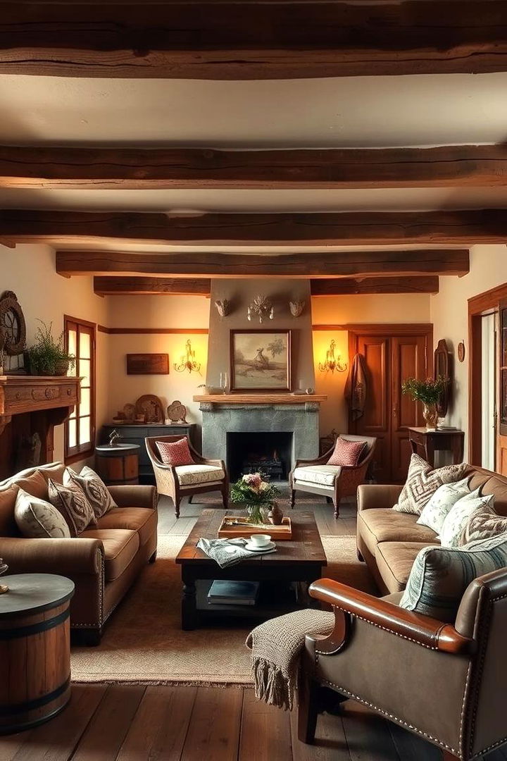 Rustic Charm Retreat - Country Living Room Ideas for Rustic Charm & Comfort