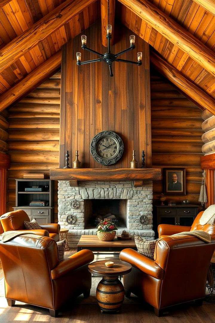 Rustic Charm and Natural Wood - Cozy Cabin Living Room Ideas for Rustic Charm & Comfort