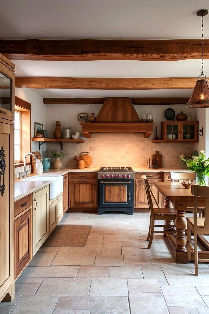 Rustic Charm with Travertine - Travertine Floor Kitchen Ideas for Timeless Style