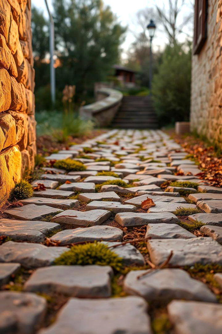 Rustic Cobblestone Charm - Charming Stone Walkway Designs for Your Garden Pathway