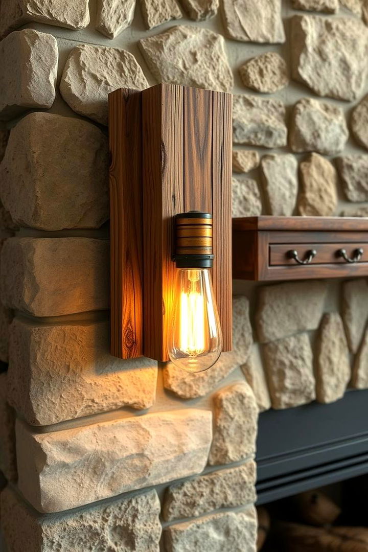 Rustic Elegance - Fireplace Sconces Ideas to Illuminate Mantel Displays