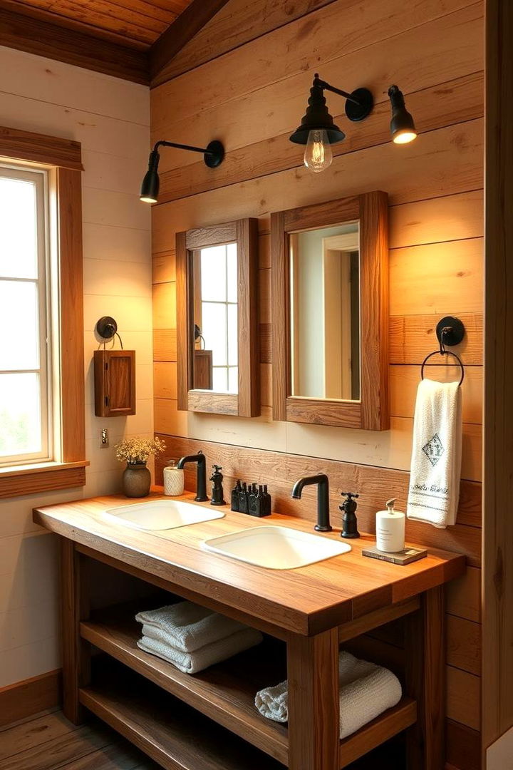Rustic Elegance Infused with Modern Flair - Modern Farmhouse Bathroom Ideas for Rustic Charm
