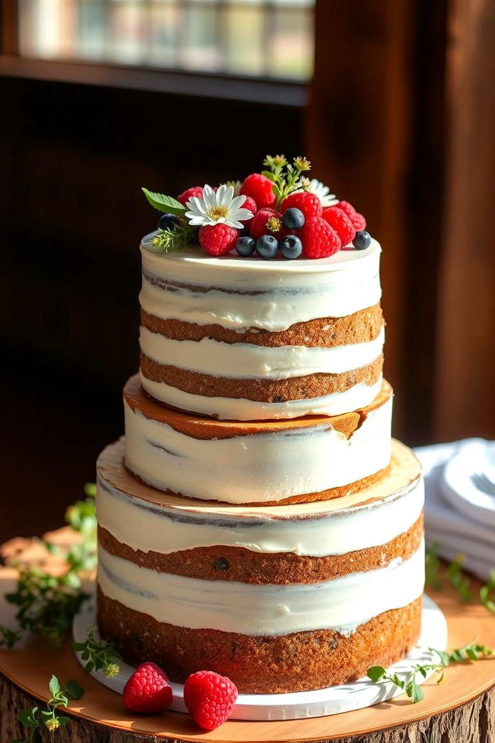 Rustic Elegance - Naked & Semi-Naked Wedding Cake Design Inspirations
