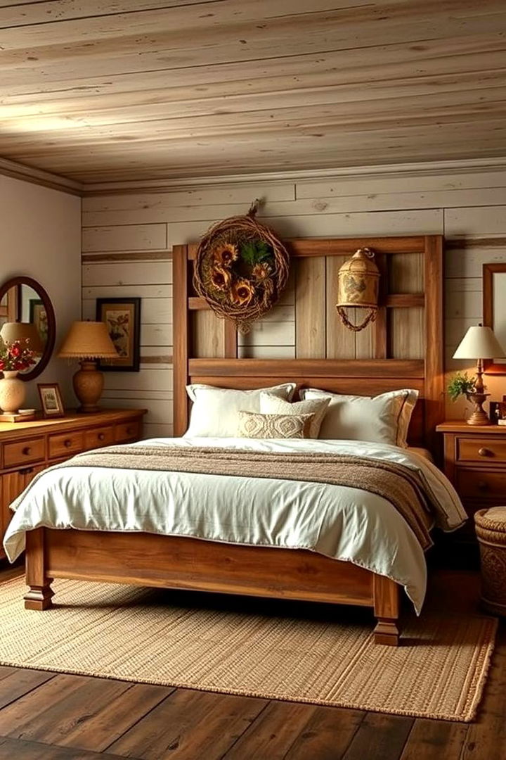 Rustic Farmhouse Elegance - Rustic Country Bedroom Ideas with Warm, Inviting Style