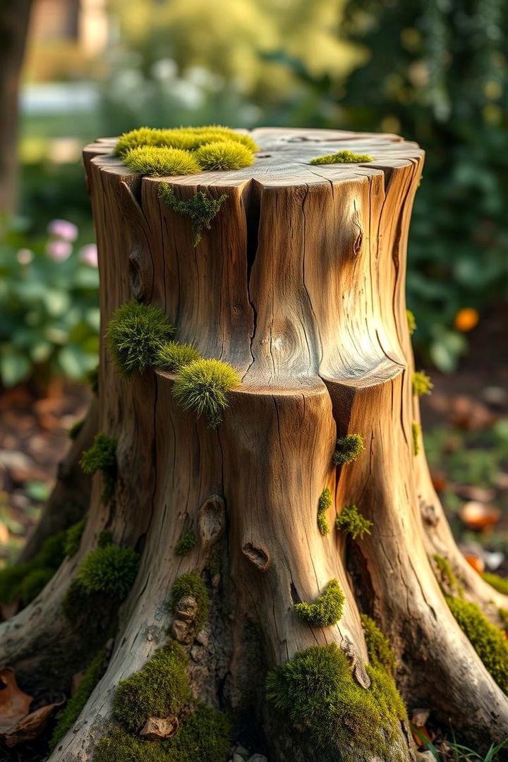 Rustic Garden Charm - Tree Stump Decorating Ideas for Rustic Home Accents