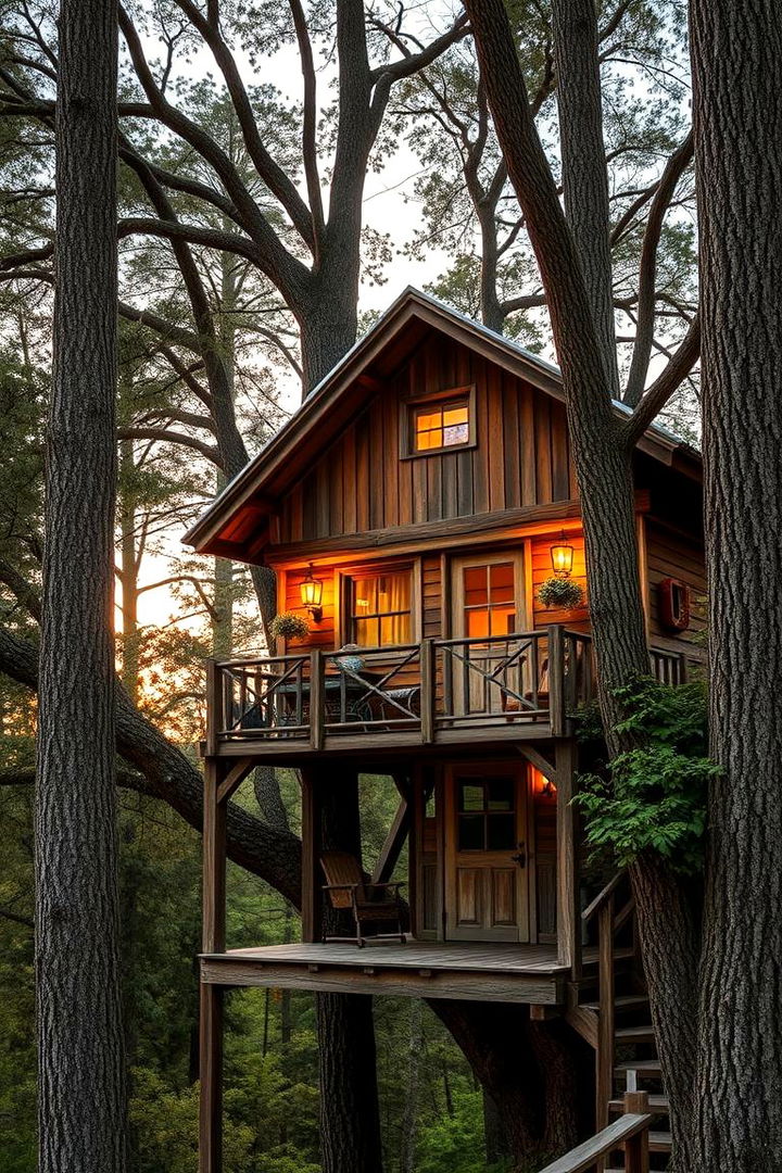 Rustic Hideaway Retreat - Tree House Ideas for Outdoor Adventure & Play