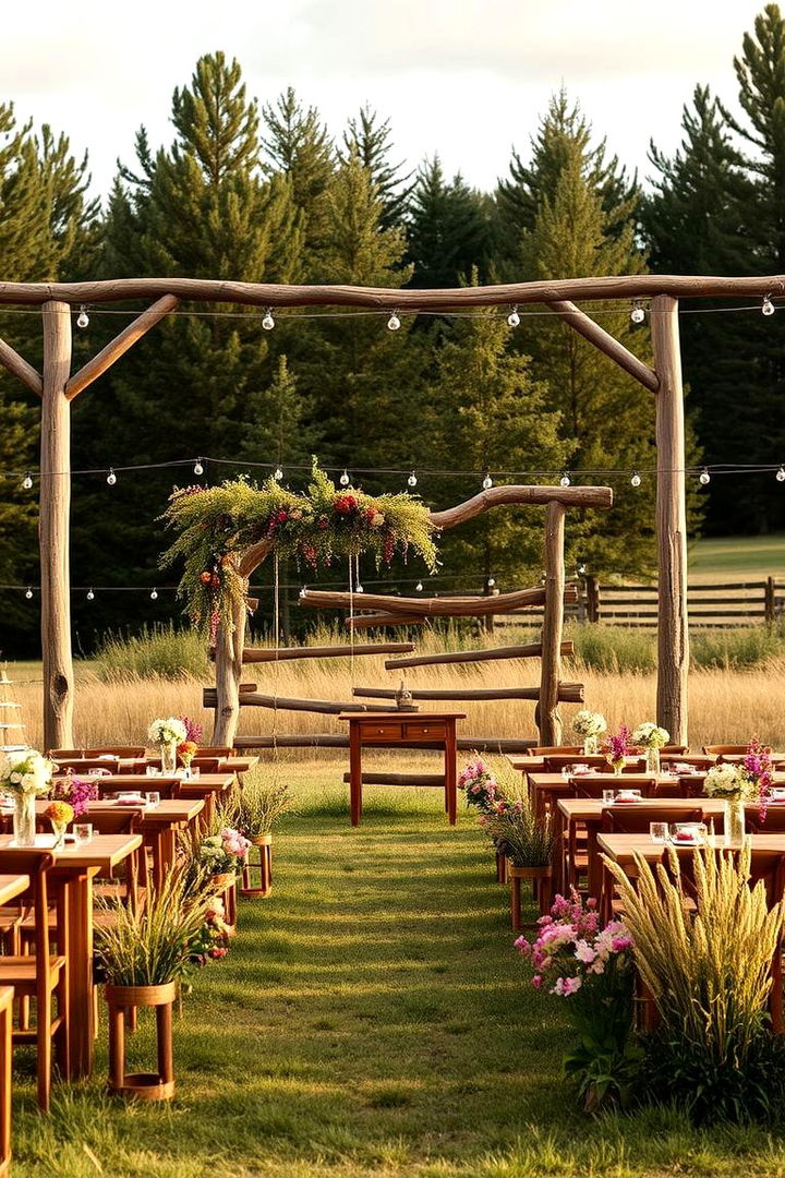 Rustic Outdoor Wedding Celebration - Inspiring Wedding Ceremony Ideas for a Personal Touch