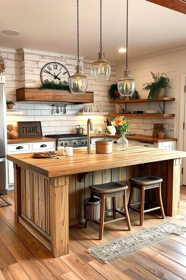 Rustic Shiplap Island Charm - Shiplap Kitchen Island Ideas to Elevate Your Space