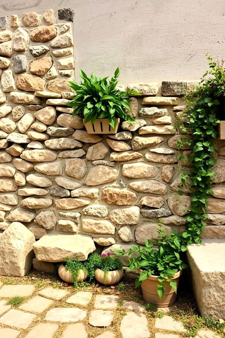 Rustic Stone Retreat - Creative Stone Wall Designs to Enhance Your Outdoor Space