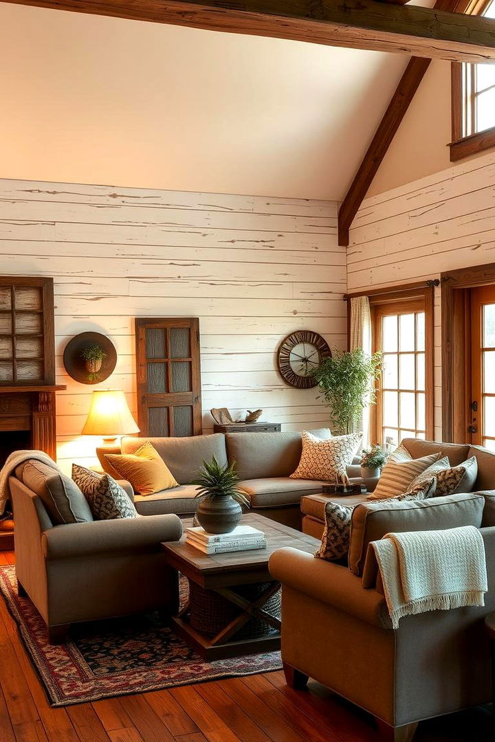 Rustic Warmth with Shiplap Fireplace - Shiplap Fireplace Ideas to Create a Cozy Focal Point