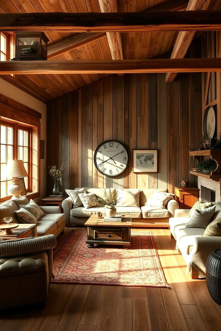 Rustic Wood Accents - Western Living Room Ideas: Cozy Cowboy Chic Decor