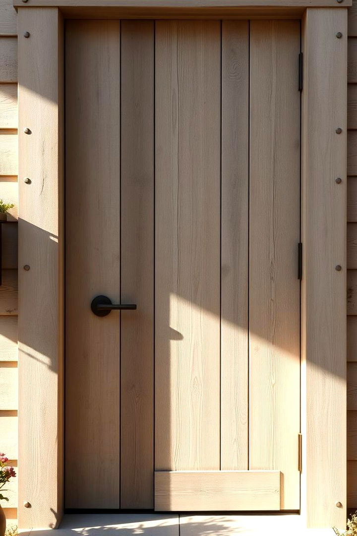 Rustic Wood Charm - Farmhouse Front Door Ideas to Elevate Your Home's Entryway
