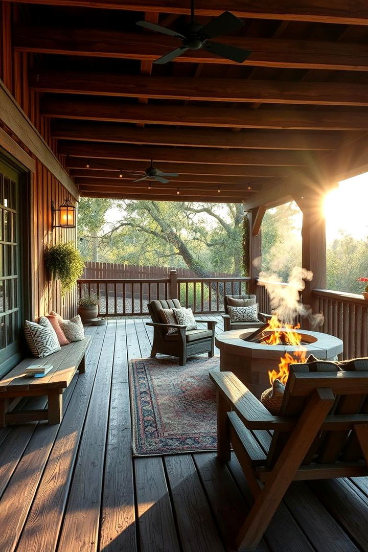 Rustic Wood Retreat Deck - Backyard Deck Ideas to Create Your Outdoor Retreat