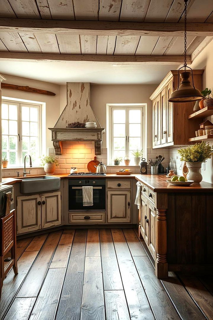 Rustic Wooden Cabinets - French Country Kitchen Ideas for Rustic Charm