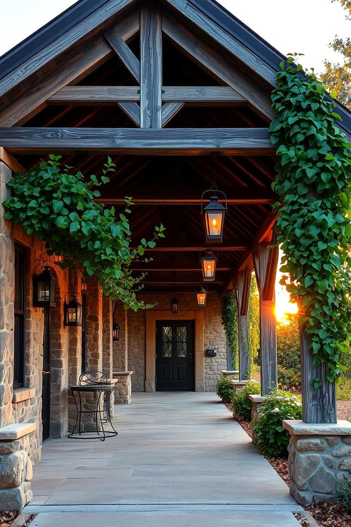 Rustic Wooden Charm - Covered Porch Ideas for Inviting Outdoor Relaxation