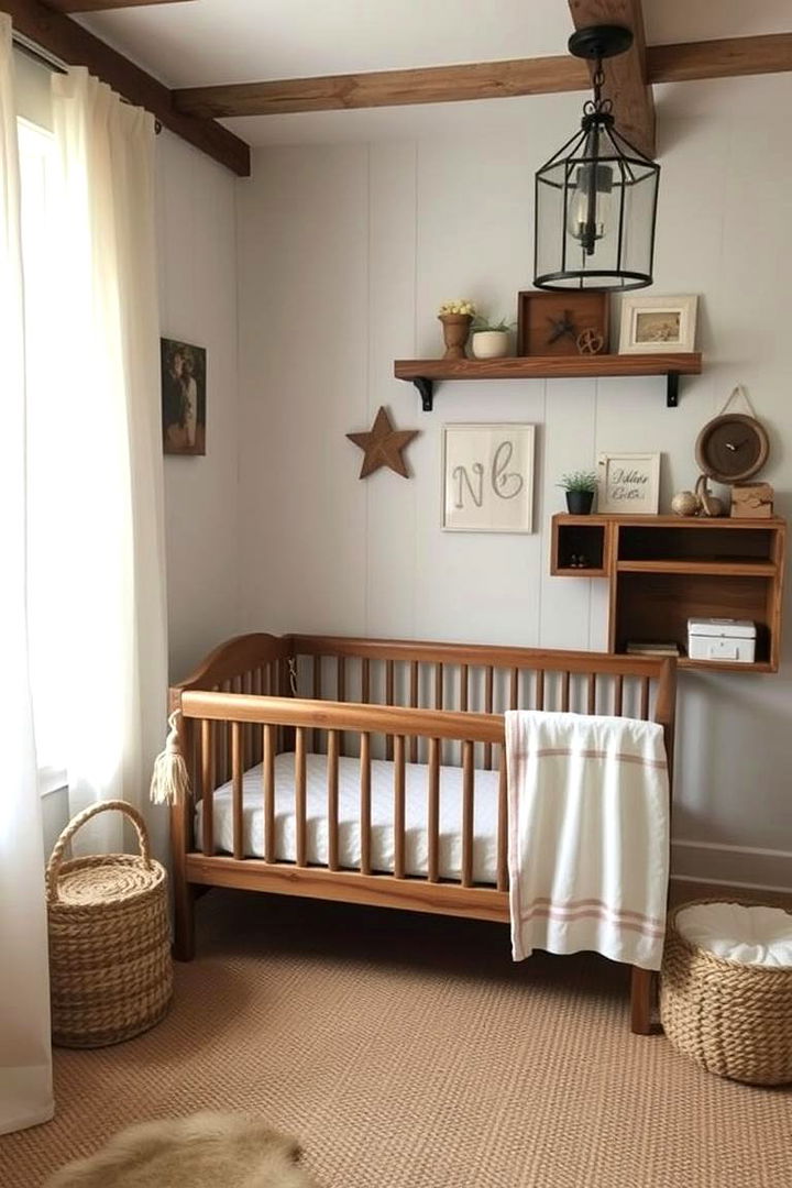 Rustic Wooden Cradle Inspiration - Farmhouse Nursery Ideas for a Whimsical, Cozy Baby Room