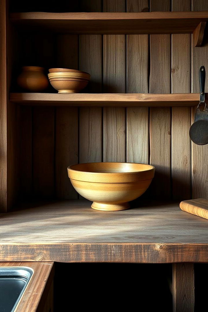 Rustic Wooden Dough Bowl Display - Creative Dough Bowl Decor Ideas for Rustic Charm