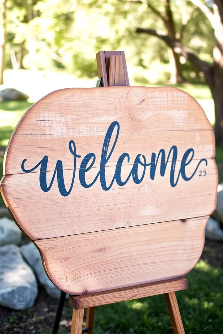 Rustic Wooden Sign Design - Wedding Welcome Sign Ideas to Wow Your Guests