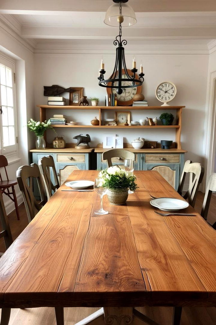 Rustic Wooden Tables - French Country Dining Room Design Inspirations