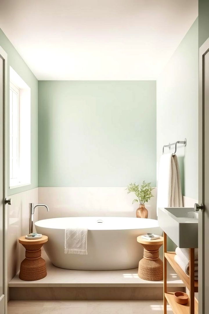 Serene Color Foundations - Sage Green & Cream Bathroom Ideas for Spa-Like Style
