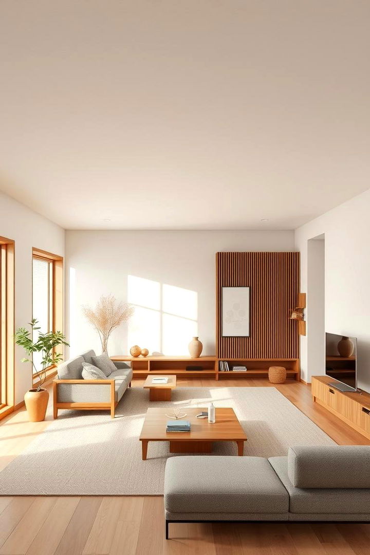 Serene Minimalism in Japandi Living Rooms - Japandi Living Room Ideas: Fusion of Styles