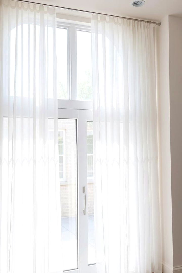 Sheer Elegance for Light Enhancement - Sliding Door Curtain Ideas for Modern Home Elegance