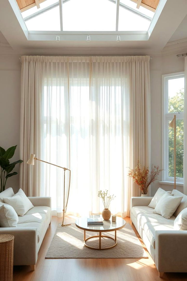 Sheer Elegance for Natural Light - Living Room Curtain Ideas for Light Control and Style